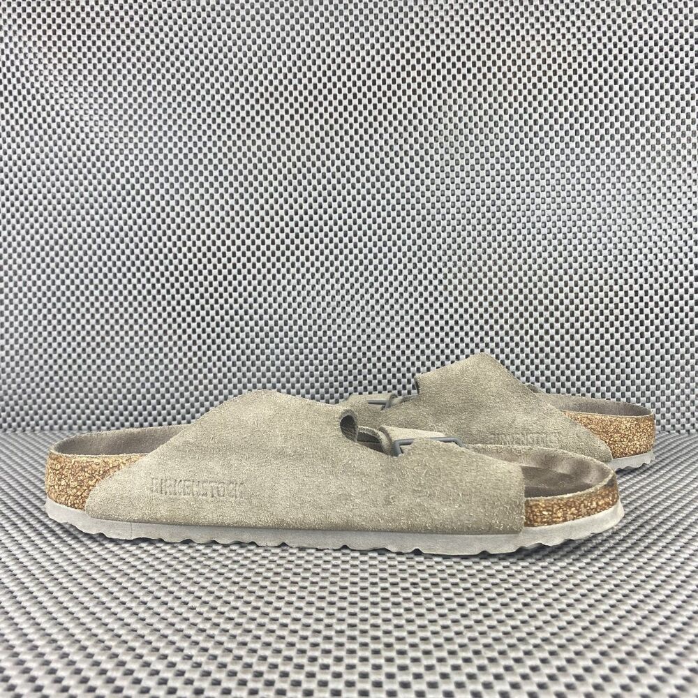 Birkenstock Arizona Sandals Adult 39 L8 M6 Taupe Gray Buckle Made in Germany - Picture 4 of 11